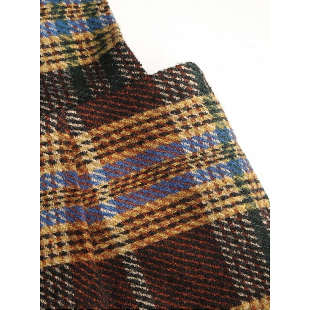 CIDER Brown Tweed Plaid Wide-Leg Bib Jumpsuit Overalls Romper XL Clueless Pocket - Picture 6 of 16
